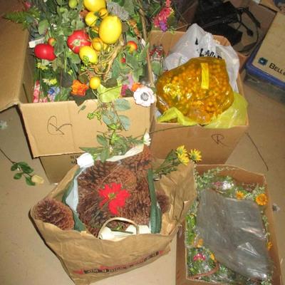Artificial Flowers/Fruit For Home Decor Or Crafting Lot R