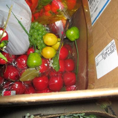 Artificial Flowers/Fruit For Home Decor Or Crafting Lot R