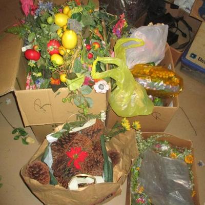 Artificial Flowers/Fruit For Home Decor Or Crafting Lot R