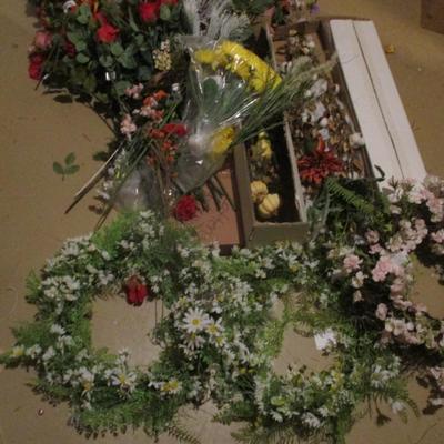 Artificial Flowers For Home Decor Or Crafting Lot V