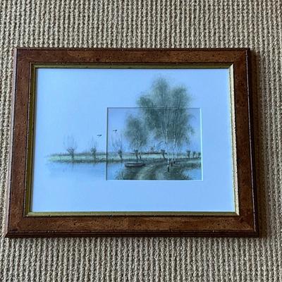 UA766 Originak Watercolor Landscape by John Verbroeck