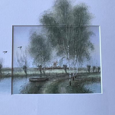 UA766 Originak Watercolor Landscape by John Verbroeck
