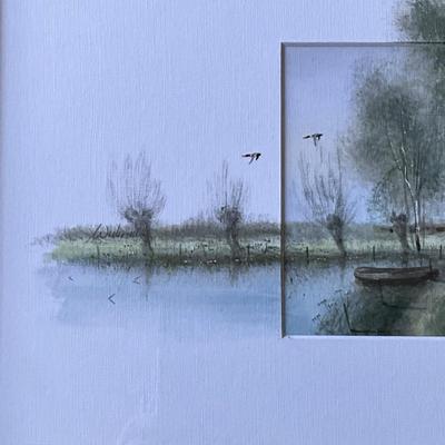 UA766 Originak Watercolor Landscape by John Verbroeck