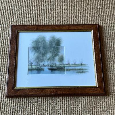 UA767 Original Watercolor of Landscape by John Verbroeck