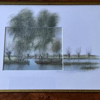 UA767 Original Watercolor of Landscape by John Verbroeck