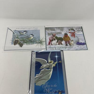 122 Christmas Greeting Cards & Box Of Thomas Kinkade Hallmark Cards