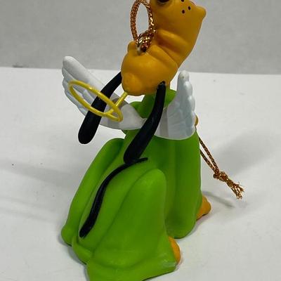 Grolier Pluto Singing Angel Christmas Ornament Disney 1990s Vtg RARE