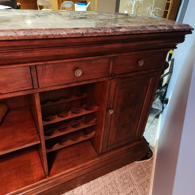 Clean Heavy Marble Top Bar 68x21x43