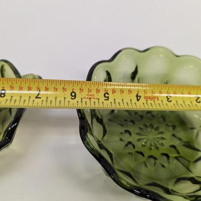 Anchor Hocking Fairfield Berry Bowl & Nappy Bowl Avocado Green