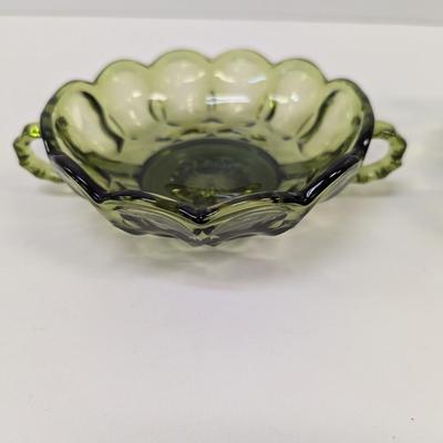 Anchor Hocking Fairfield Berry Bowl & Nappy Bowl Avocado Green
