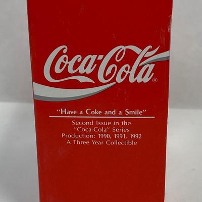 Enesco Coca-Cola 1990 "Have a Coke and a Smile" NEW in original box