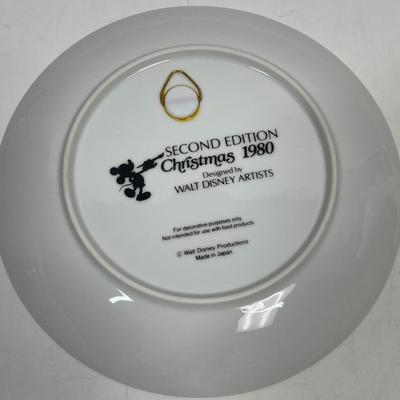 Vintage 1980 Lady & The Tramp Collector's Plate Walt Disney Christmas