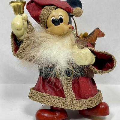 Disney's Mickey Mouse in Santa Suit Christmas Tree Fabric Mache Ornament by Kurt Adler