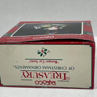 Enesco Christmas Tree Ornament BUMPER CAR SANTA new in box