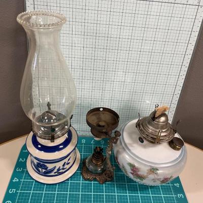 Vintage oil lamps
