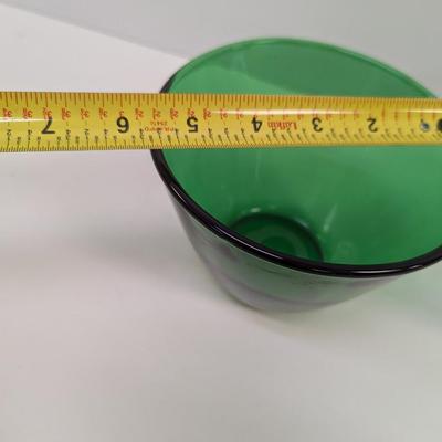 Vintage Anchor Hocking Forest Green Glass Bowls