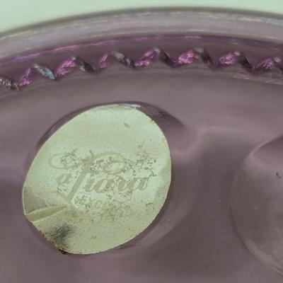 Vintage Tiffin Glass King's Crown Purple Covered Compote Candy Dish