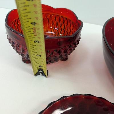 Vintage Red Candy & Trinket Dishes