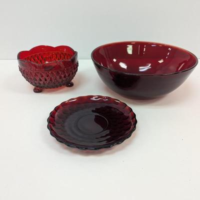 Vintage Red Candy & Trinket Dishes