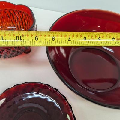 Vintage Red Candy & Trinket Dishes