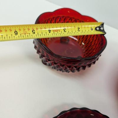 Vintage Red Candy & Trinket Dishes