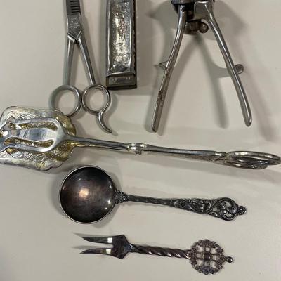 Misc household items with sterling spoon and fork from Norway