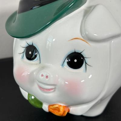 LOT 3K: Vintage Lefton Irish Piggy Bank, Tea Set & More