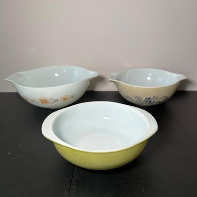 LOT 5L: Collection Of Pyrex, Corningware, Longaberger Pottery & More