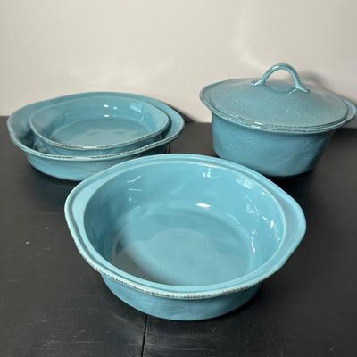 LOT 5L: Collection Of Pyrex, Corningware, Longaberger Pottery & More