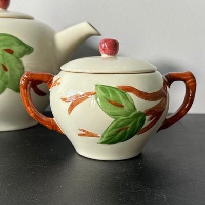 LOT 6K: Large Collection Of Franciscan Ware Apple Pattern Plates, Cups, Bowls & More