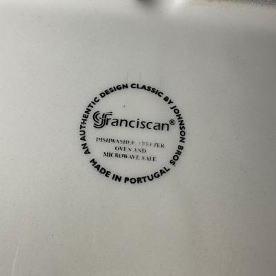 LOT 6K: Large Collection Of Franciscan Ware Apple Pattern Plates, Cups, Bowls & More