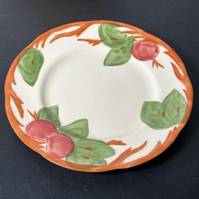 LOT 6K: Large Collection Of Franciscan Ware Apple Pattern Plates, Cups, Bowls & More