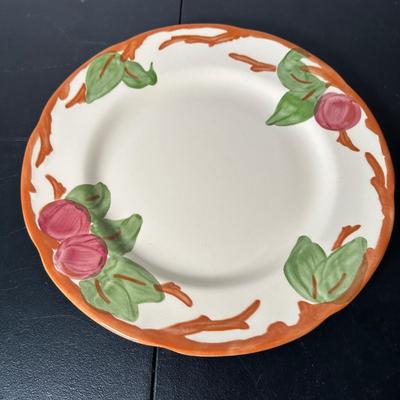 LOT 6K: Large Collection Of Franciscan Ware Apple Pattern Plates, Cups, Bowls & More