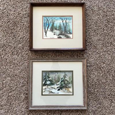 LOT 12L: 2 Watercolor Paintings by Angela Korn