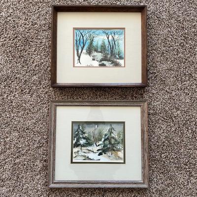 LOT 12L: 2 Watercolor Paintings by Angela Korn