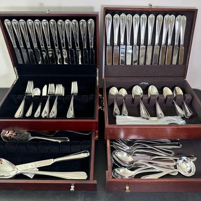 LOT 17K: Reed & Barton Stainless Steel Flatware Set w/ Box