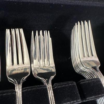 LOT 17K: Reed & Barton Stainless Steel Flatware Set w/ Box