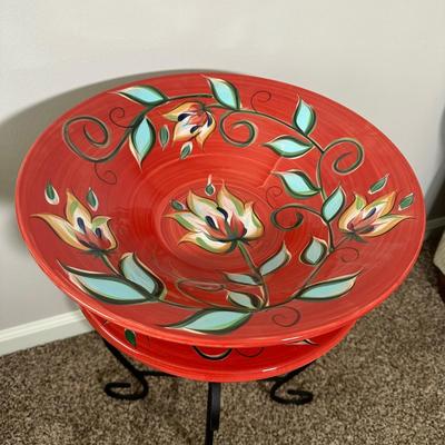 LOT 42L: Beautiful Home Decor - Plant Stand, Glass Jar & More