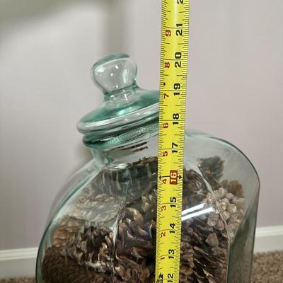 LOT 42L: Beautiful Home Decor - Plant Stand, Glass Jar & More