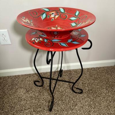 LOT 42L: Beautiful Home Decor - Plant Stand, Glass Jar & More