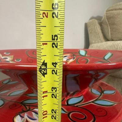 LOT 42L: Beautiful Home Decor - Plant Stand, Glass Jar & More