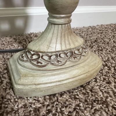 LOT 45L: Home Decor - 2 Table Lamps w/ Wrought Iron Plant Stand