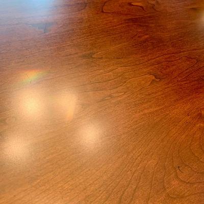 LOT 79 D: Dining Room Table, 6 Dining Chairs, Extra Leaf, & Pads