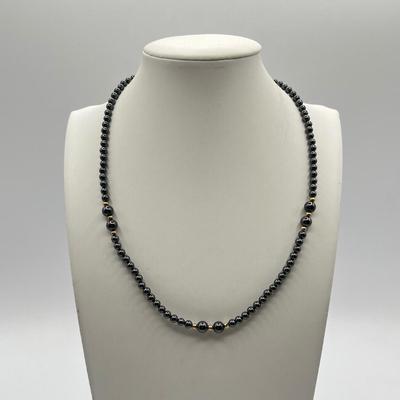 LOT 82J: Faux Cameo Choker, Hematite Necklaces and Bracelet