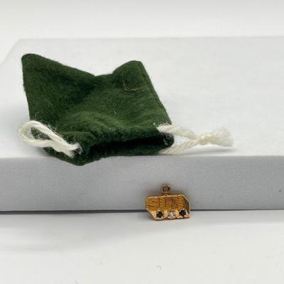 LOT 83J: 14K Gold EMB CTO "Sun" Pendant w/ Gemstones - 2.6 gtw