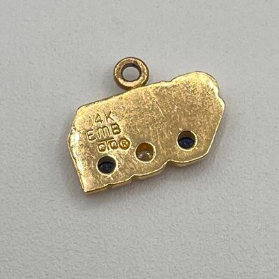 LOT 83J: 14K Gold EMB CTO "Sun" Pendant w/ Gemstones - 2.6 gtw