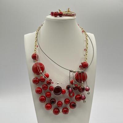 LOT 87J: Artisan Necklace and Earring Set Purchased in Scagway Alaska and More