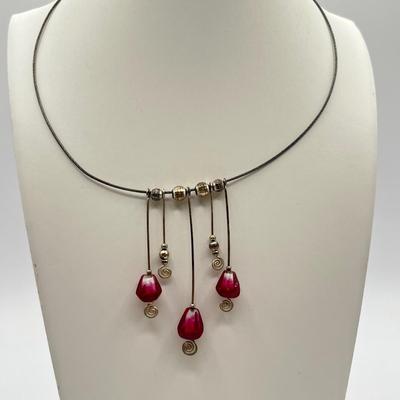 LOT 87J: Artisan Necklace and Earring Set Purchased in Scagway Alaska and More