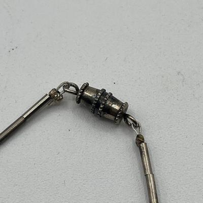 LOT 89J: Bird Fetish 7.5" Bracelet + Sterling Silver 16" Necklace