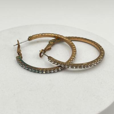 LOT 95J: Gold Tone Bracelets and Earrings